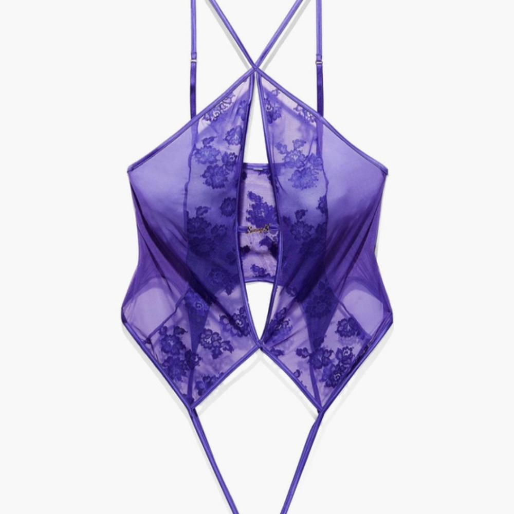 Savage X Fenty - Strap Up Crotchless Lace Teddy